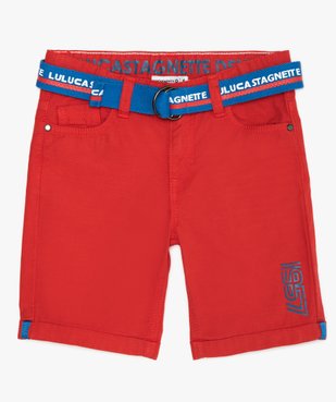 Bermuda garçon avec ceinture double boucle – Lulu Castagnette vue2 - LULUCASTAGNETTE - GEMO