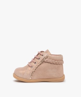 Chaussures premiers pas bébé fille irisées vue3 - GEMO(BEBE DEBT) - GEMO
