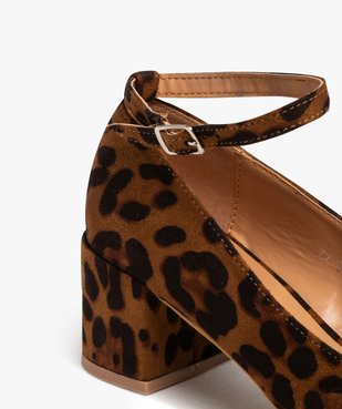 Ballerines femme avec bride cheville à motif léopard vue6 - SANS MARQUE - GEMO