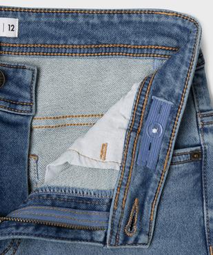 Bermuda en jean stretch coupe slim taille ajustable avec revers garçon vue2 - GEMO 4G GARCON - GEMO