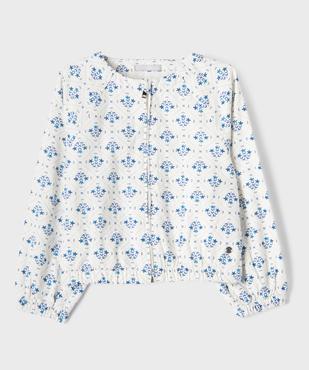 Blouson léger à motifs fleuris fille - LuluCastagnette vue1 - LULUCASTAGNETTE - GEMO