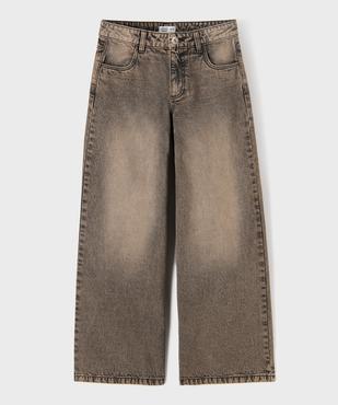 Jean loose coloré avec taille ajustable fille vue1 - GEMO 4G FILLE - GEMO