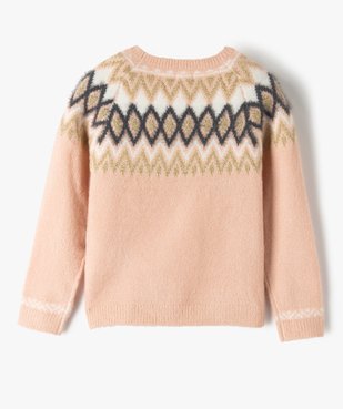 Pull fille jacquard à paillettes vue3 - GEMO (ENFANT) - GEMO