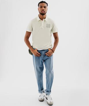 Polo à manches courtes en jersey de coton homme vue4 - GEMO (HOMME) - GEMO