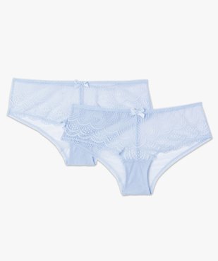 Shorty en dentelle et tulle femme (lot de 2) vue4 - GEMO(HOMWR FEM) - GEMO