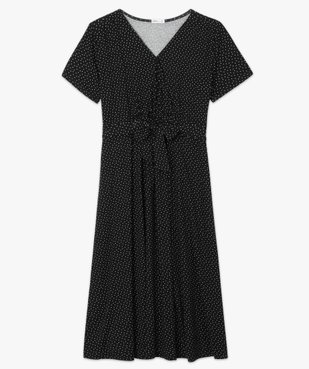 Robe de grossesse imprimée avec col cache cœur vue4 - GEMO (MATER) - GEMO