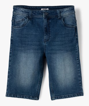 Bermuda garçon en jean effet patiné vue1 - GEMO (JUNIOR) - GEMO