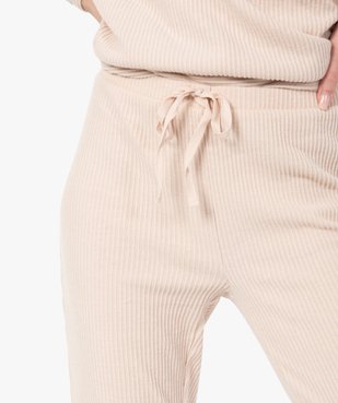 Pantalon de pyjama femme en maille côtelée vue5 - GEMO(HOMWR FEM) - GEMO