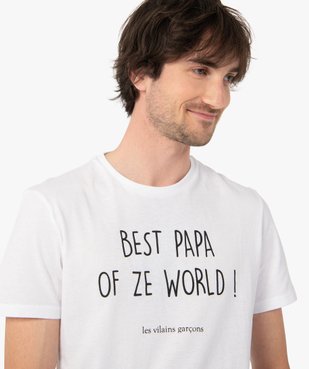Tee-shirt homme à manches courtes à message - Gémo x Les Vilains Garçons vue2 - GEMO - GEMO