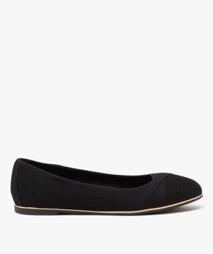 Ballerines femme à talon plat dessus uni en mesh vue1 - GEMO 4G FEMME - GEMO