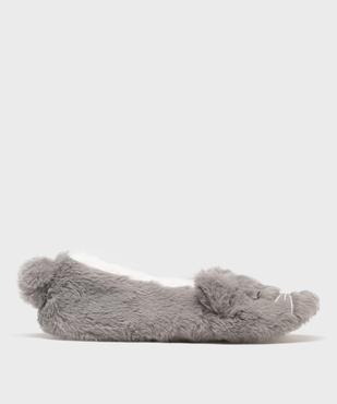 Chaussons ballerines en fourrure imitation motif animal femme vue1 - GEMO 4G FEMME - GEMO