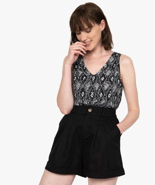 Débardeur femme à motifs géométriques et dos original vue1 - GEMO(FEMME PAP) - GEMO
