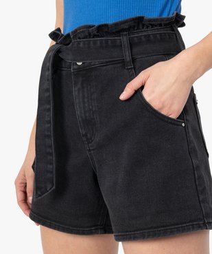 Short femme en jean avec ceinture - LuluCastagnette vue2 - LULUCASTAGNETTE - GEMO