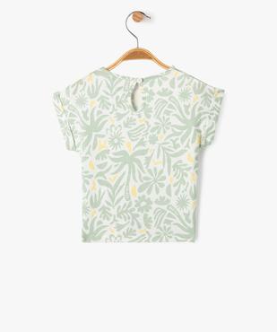 Tee-shirt manches courtes loose en coton imprimé fantaisie bébé fille vue3 - GEMO 4G BEBE - GEMO