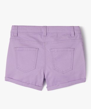 Short en coton stretch avec revers fille vue3 - GEMO (JUNIOR) - GEMO