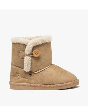 Boots fille en suédine à col fourré – LuluCastagnette vue2 - LULU CASTAGNETT - GEMO