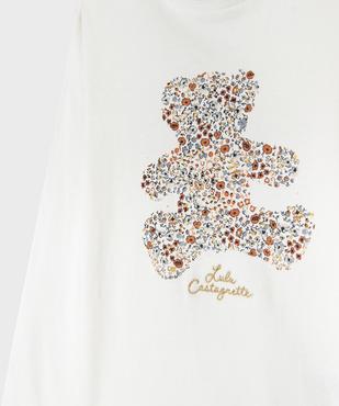 Tee-shirt manches longues en coton imprimé fille - LuluCastagnette vue2 - LULU CASTAGNETTE GEMO FOR GOOD - GEMO