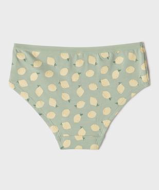 Shorties en coton stretch à motifs fruits fille (lot de 3) vue3 - GEMO 4G FILLE - GEMO