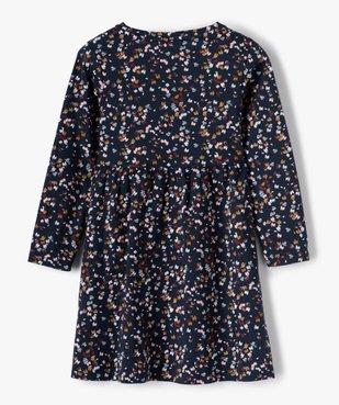 Robe fille à manches longues en maille à motifs fleuris vue3 - GEMO C4G FILLE - GEMO
