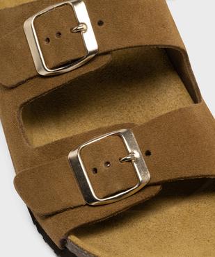 Sandales mules en cuir à semelle anatomique femme - Tanéo vue6 - TANEO - GEMO