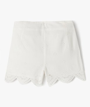 Short ample en broderie anglaise fille vue3 - GEMO (ENFANT) - GEMO