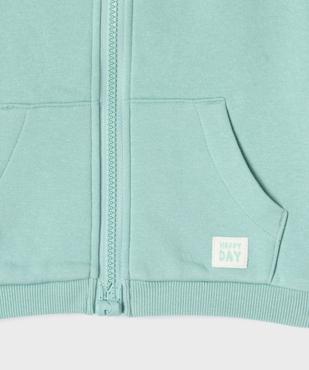 Sweat zippé à capuche à zip magnétique bébé garçon vue3 - GEMO 4G BEBE - GEMO
