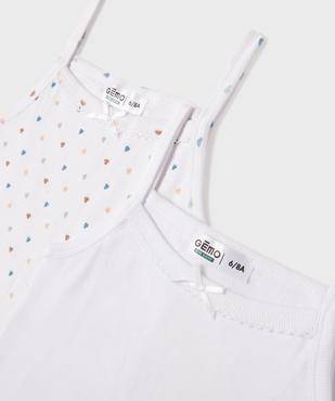 Débardeurs à fines bretelles fille (lot de 2) vue2 - GEMO 4G FILLE - GEMO