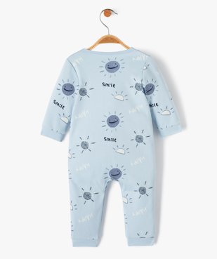 Pyjama bébé dors-bien à ouverture ventrale et motif soleils vue3 - GEMO(BB COUCHE) - GEMO