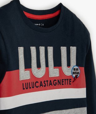 Tee-shirt garçon multicolore à manches longues - Lulu Castagnette vue3 - LULUCASTAGNETTE - GEMO