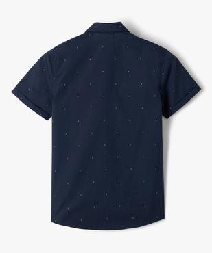 Chemise à manches courtes avec poche poitrine garçon vue3 - GEMO (JUNIOR) - GEMO