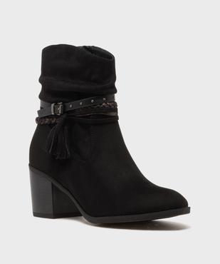 Boots en suédine femme - Emilia Rosa vue2 - EMILIA ROSA - GEMO