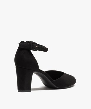 Escarpins femme unis à talon carré et bride tressée vue4 - VALENTINA BALDA - GEMO