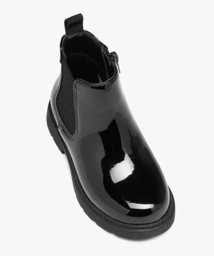 Bottes fille Chelsea vernies à zip vue5 - GEMO (ENFANT) - GEMO