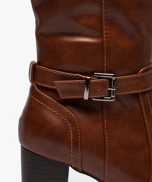 Bottes femme à talon forme cavalière avec bride à boucle vue6 - GEMO(URBAIN) - GEMO
