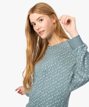 Haut de pyjama à manches chauve-souris femme vue2 - GEMO(HOMWR FEM) - GEMO