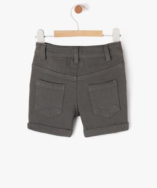 Short slim uni en toile extensible bébé garçon vue4 - GEMO(BEBE DEBT) - GEMO