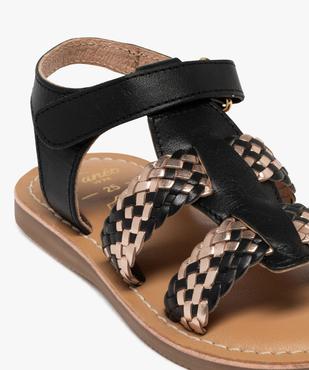 Sandales en cuir à larges brides tressées fille - Tanéo vue6 - TANEO GEMO FOR GOOD - GEMO