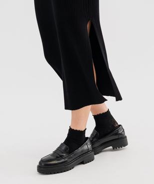 Robe pull longue coupe ajustée femme vue4 - GEMO 4G FEMME - GEMO