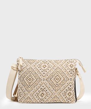 Sac bandoulière à trois soufflets devant en toile femme vue1 - GEMO (ACCESS) - GEMO