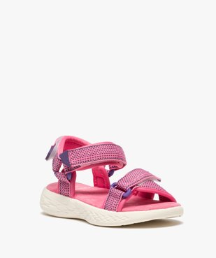 Sandales sport fille à brides scratch vue2 - GEMO (ENFANT) - GEMO