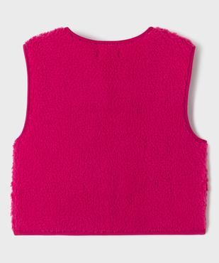 Gilet sans manches en maille sherpa fille vue3 - GEMO 4G FILLE - GEMO