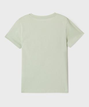 T-shirt uni à poche poitrine garçon vue3 - GEMO 4G GARCON - GEMO