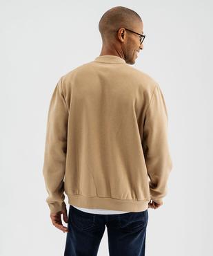 Sweat zippé en molleton doux homme vue3 - GEMO (HOMME) - GEMO
