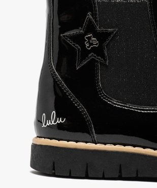 Boots fille chelsea vernies et zippées – LuluCastagnette vue6 - LULU CASTAGNETT - GEMO