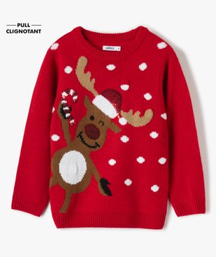 Pull garçon spécial Noël avec motif renne et leds vue2 - GEMO (ENFANT) - GEMO