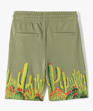 Bermuda garçon en coton avec motifs cactus vue4 - GEMO (ENFANT) - GEMO