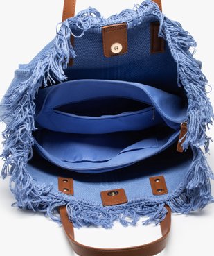 Sac femme en textile à franges grand format vue4 - GEMO (ACCESS) - GEMO