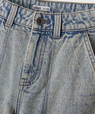 Bermuda en jean cargo regular en coton délavé garçon vue2 - GEMO (JUNIOR) - GEMO