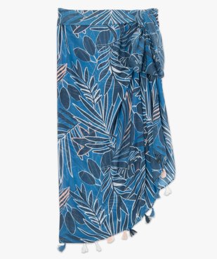 Paréo femme à motifs fleuris et finitions pompons vue4 - Nikesneakers (ACCESS) - Nikesneakers