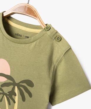 Tee-shirt à manches courtes avec motif estival bébé garçon vue2 - GEMO 4G BEBE - GEMO